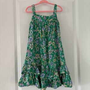 Floral Green Girls Dress